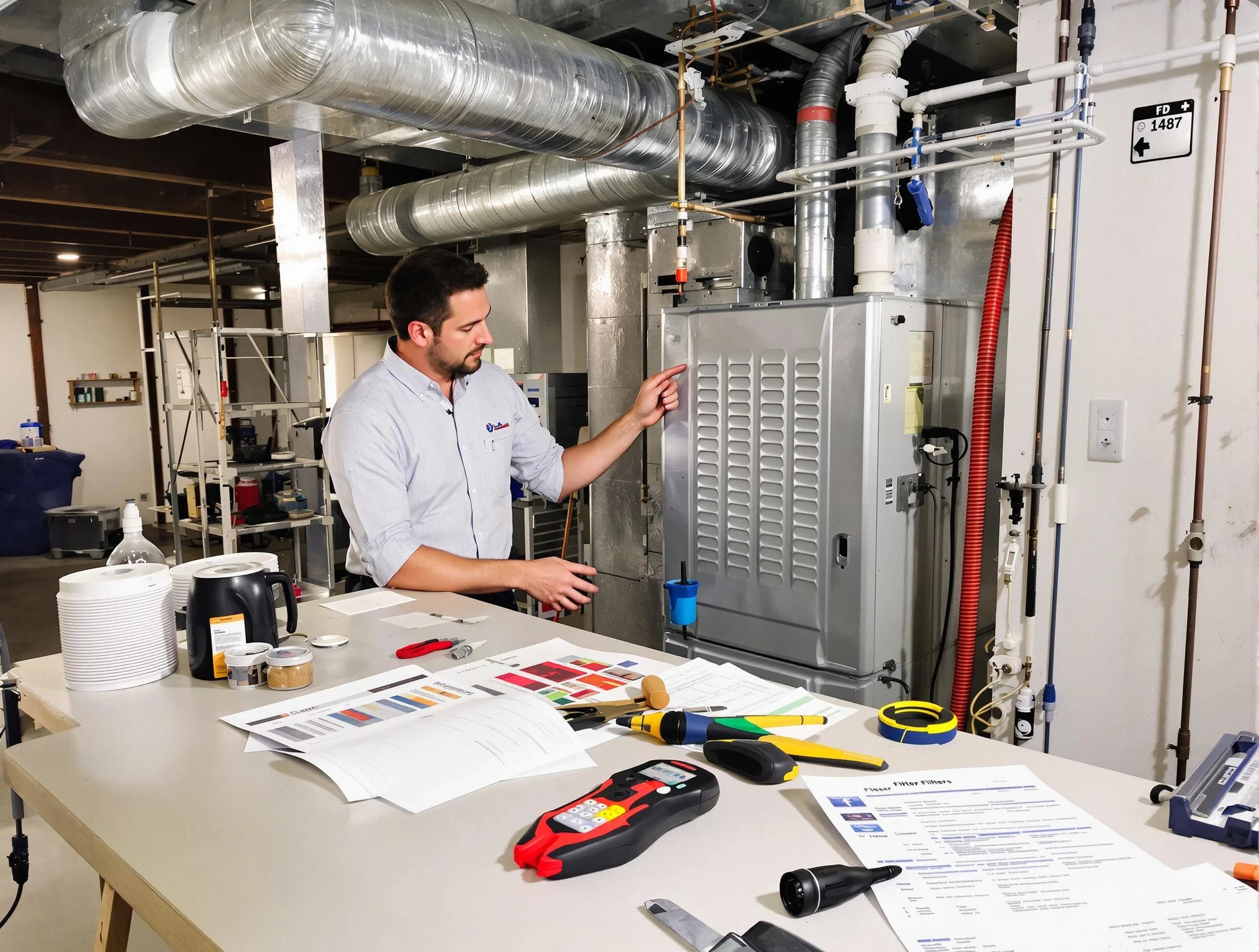 Tooele Air Duct Cleaning inspector conducting detailed filter system evaluation using professional diagnostic tools in Tooele