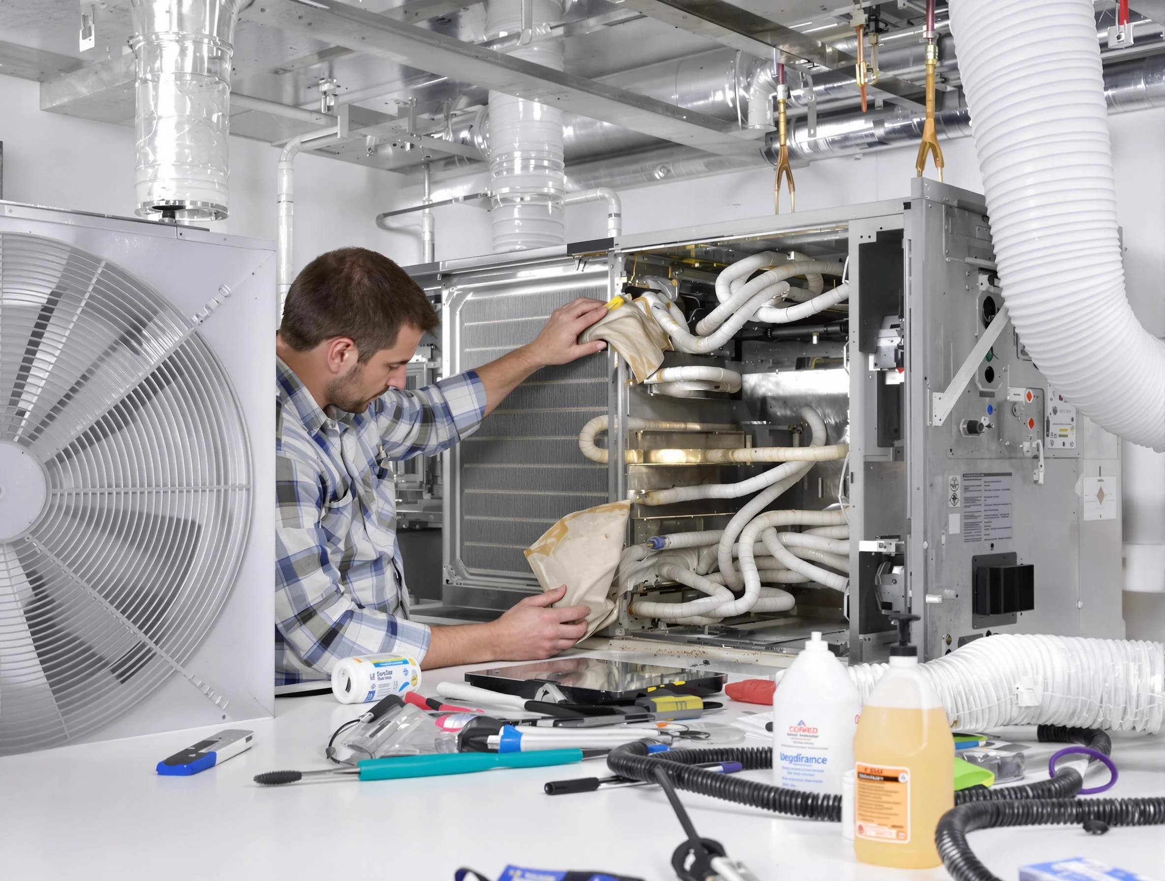 Tooele Air Duct Cleaning specialist performing precision AC coil cleaning in Tooele