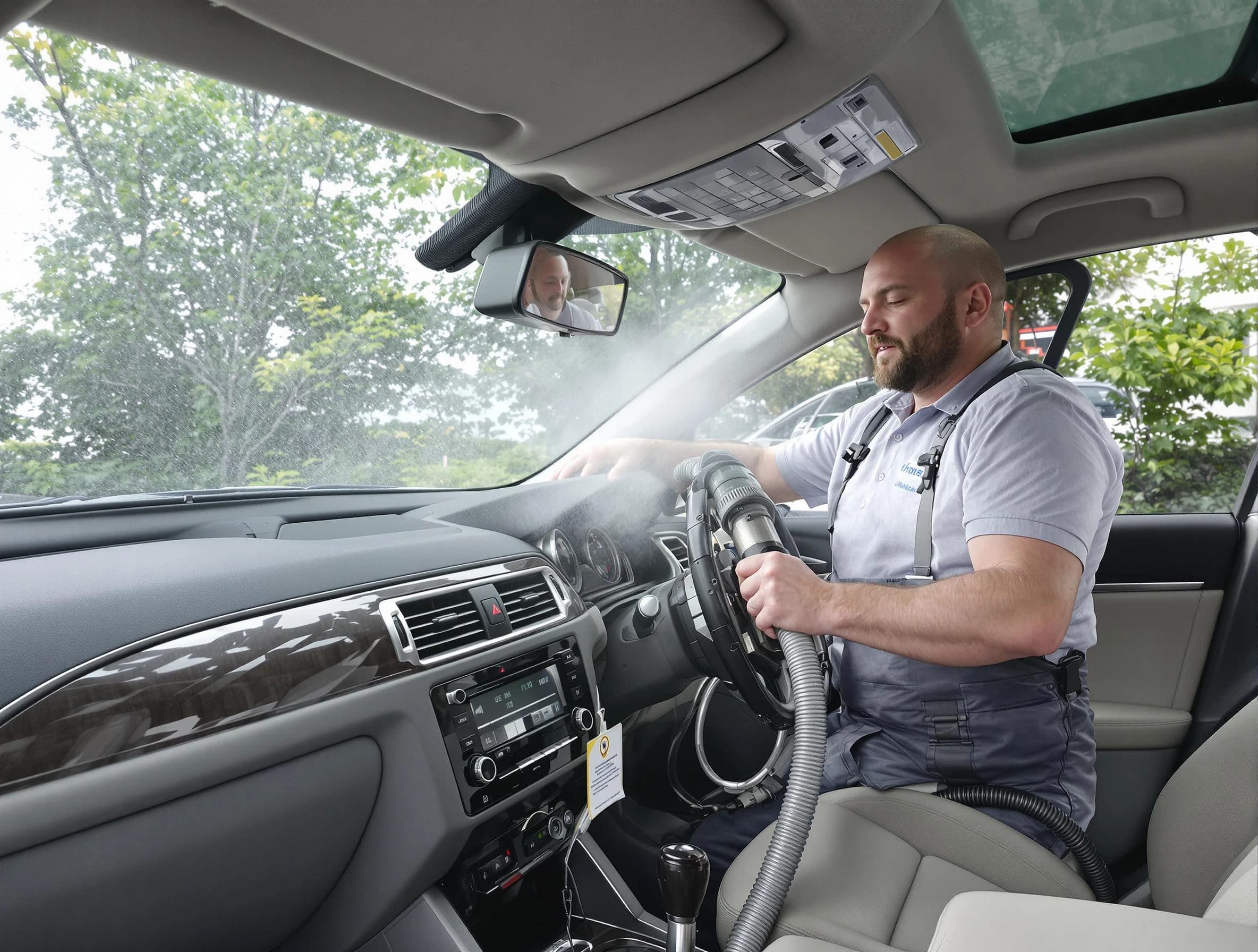 Tooele Air Duct Cleaning specialist performing professional car duct cleaning in Tooele