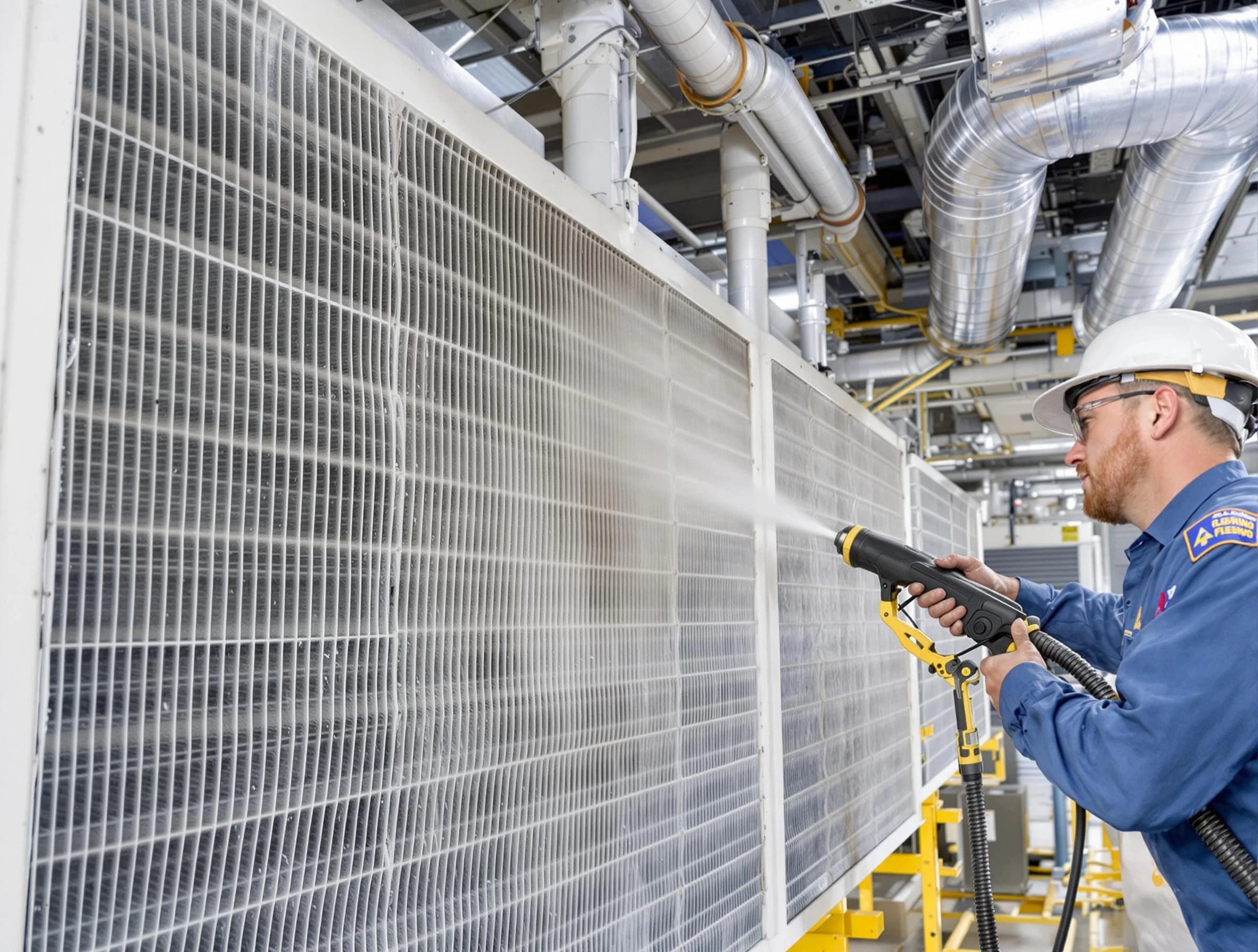 Professional commercial coil cleaning by Tooele Air Duct Cleaning in Tooele