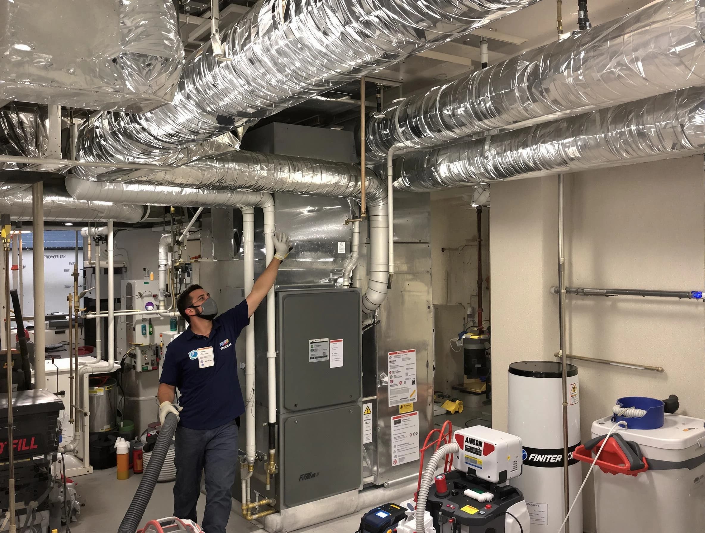Tooele Air Duct Cleaning specialist performing thorough furnace duct cleaning in a Tooele residence