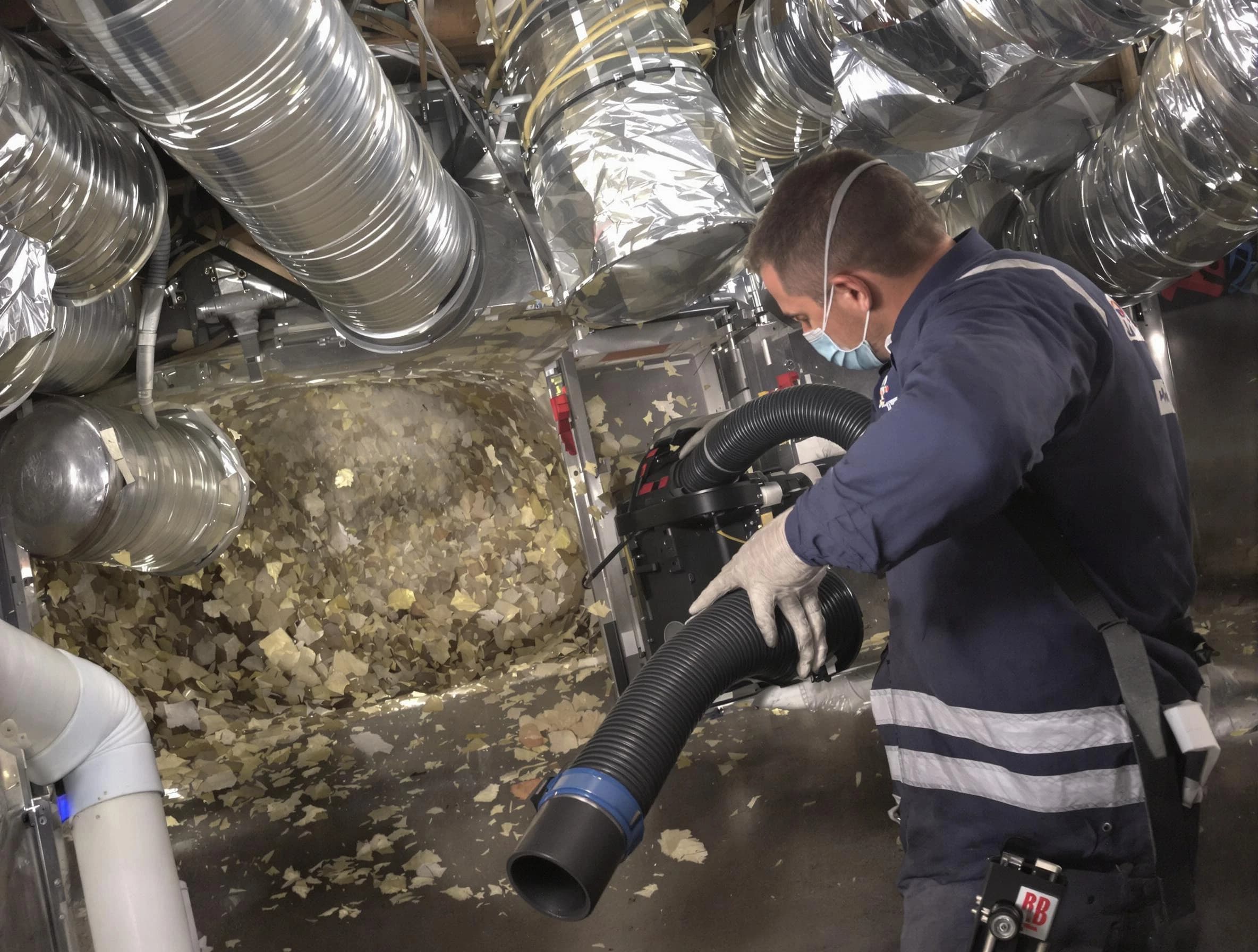 Tooele Air Duct Cleaning specialist operating negative pressure cleaning equipment for thorough duct maintenance in Tooele